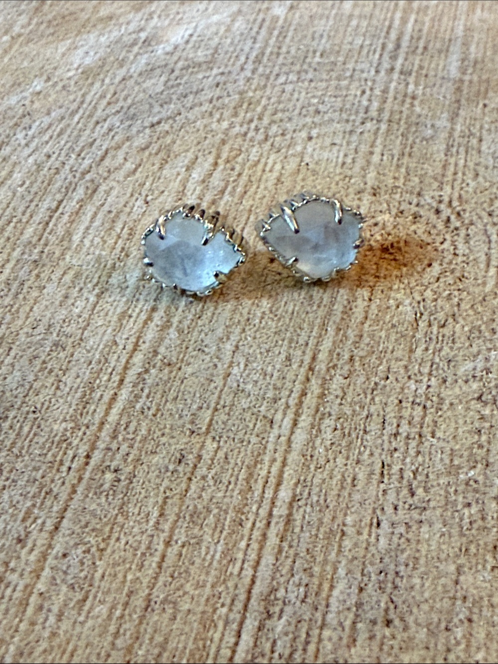 Kendra Scott Frosted White Stone Prong-Set Stud Earrings